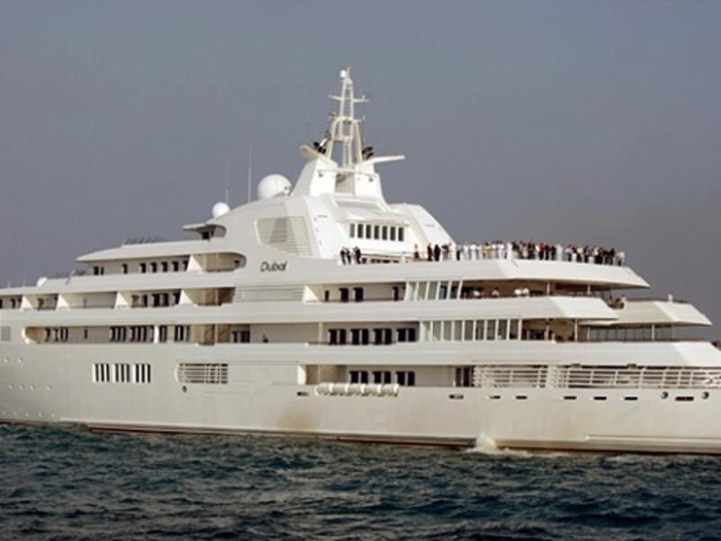 2. Dubai - Mohammed bin Rashid Al Maktoum

Sheikh Mohammed bin Rashid Al Maktoum’s $400 million, 162m superyacht has a startling seven decks, and a spiral staircase to help you climb up and down them!
(AFP/File)