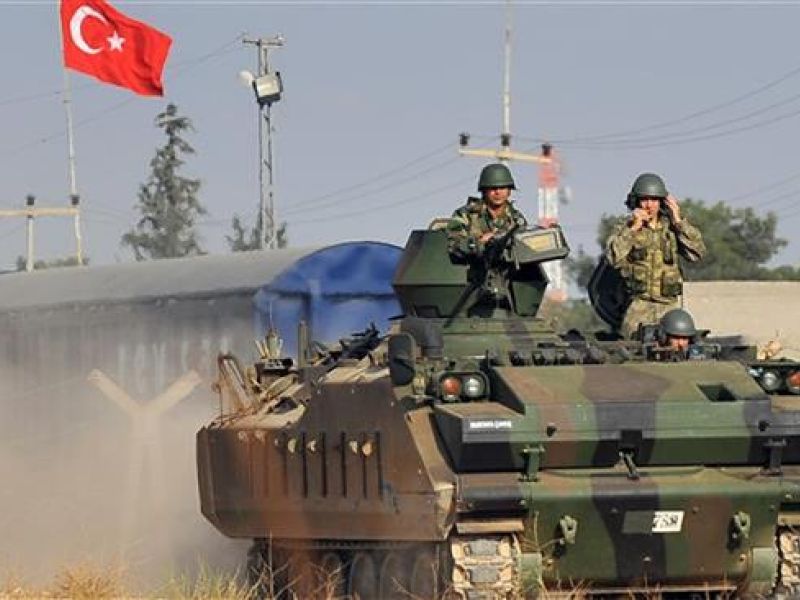 Turkish forces patrol the border with Syria. (AFP/File)