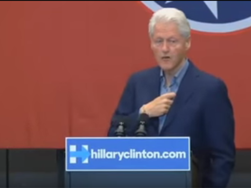 Bill Clinton on the campaign trail for wife Hillary (YouTube)