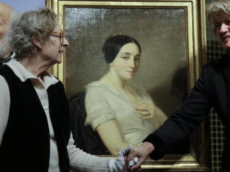 The painting by 19th century French painter Thomas Couture was stolen from its owner, French politician and resistance leader Georges Mandel by the Nazis during World War II (Twitter)