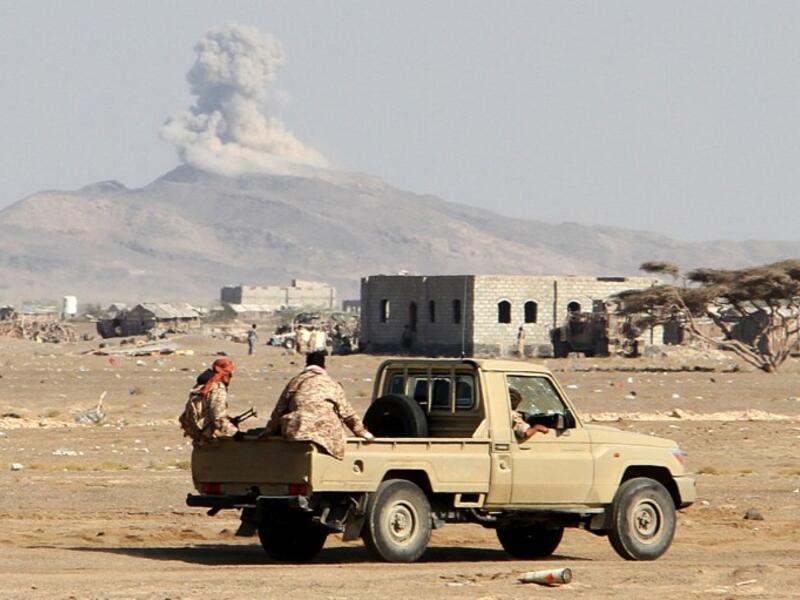 Pro-government Yemeni fighters are seen near the southern city of Aden. (AFP/File)