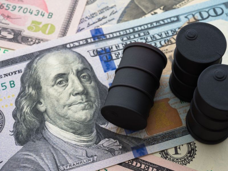 Oil prices up on weaker US dollar, lower stockpiles
