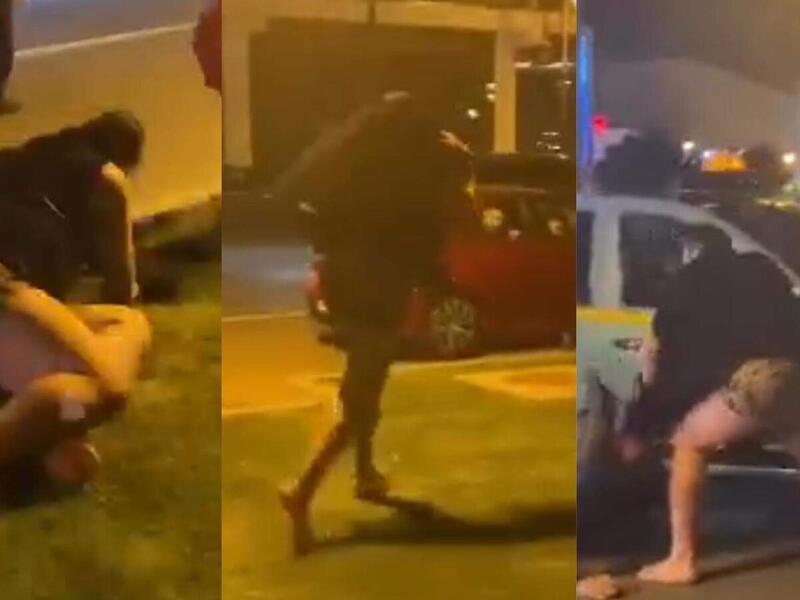 علقة جماعية ساخنة لـ"شاذ جنسيا" في شارع عام بالمغرب