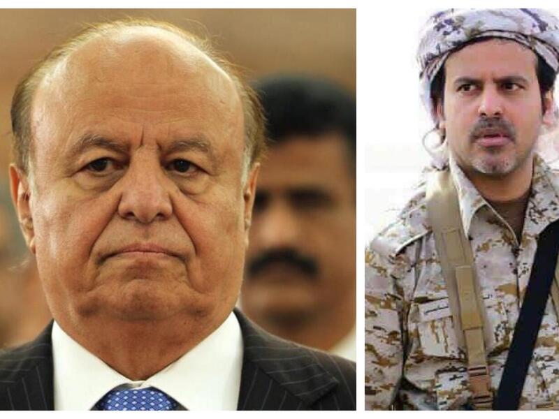 الرئيس اليمني عبد ربه منصور هادي ونجله