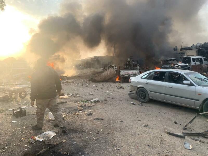 انفجار سيارة مفخخة في بلدة تل حلف غرب رأس العين