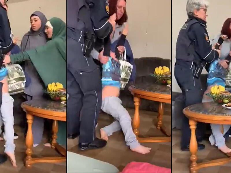 German police and child protection agency officers appeared in a controversial video forcibly taking a Muslim boy from his family