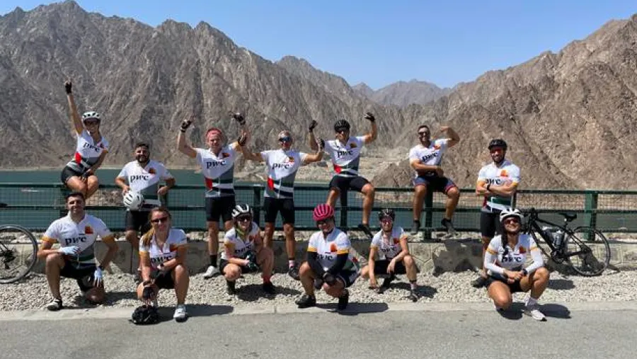 15 Members of PwC Middle East Cycle 700 Kilometers Through 7 Emirates in 7 Days