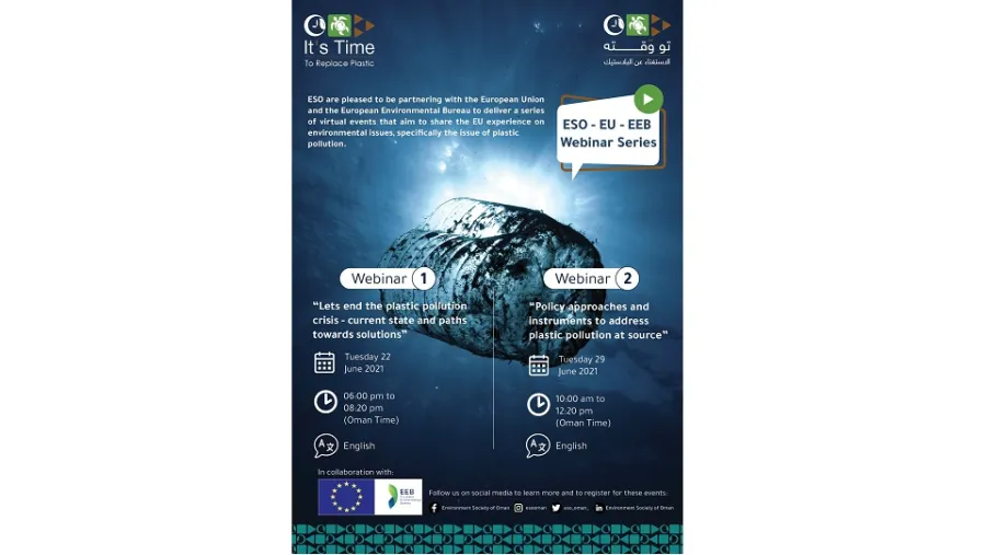 Environment Society Of Oman Partners With European Union To Launch Webinar Series On Ending Plastic Pollution