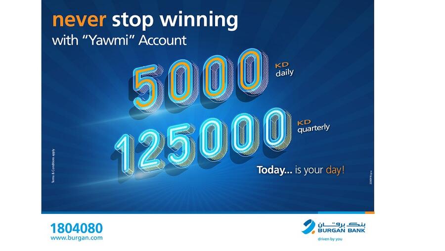 Burgan Bank Announces Names Of The Daily Lucky Winners Of Yawmi Account Draw
