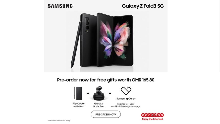  Samsung Galaxy Z Fold3 5G Available For Pre-order At Ooredoo Oman
