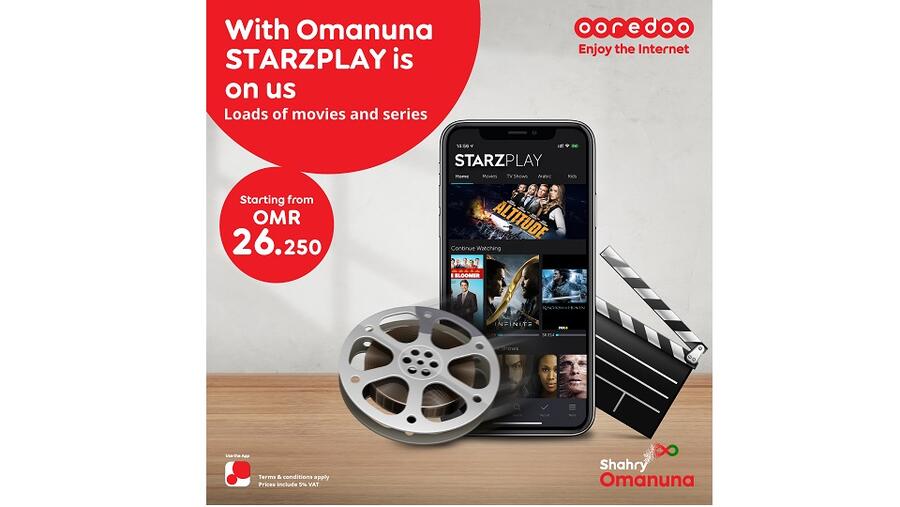 Free STARZPLAY Subscriptions with Ooredoo Shahry Omanuna Plans 