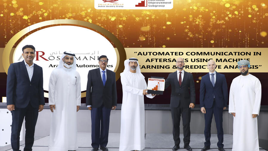 Arabian Automobiles’ Aftersales Bags Best Practice in Management Award From Dubai Quality Group