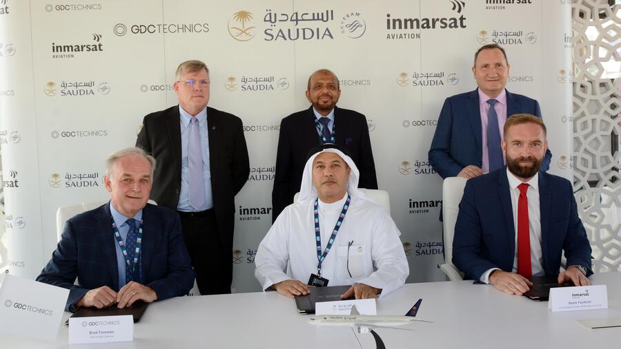 Saudia to Enhance Passenger Experience With High-speed Inflight Broadband Provided by Inmarsat and GDC Technics