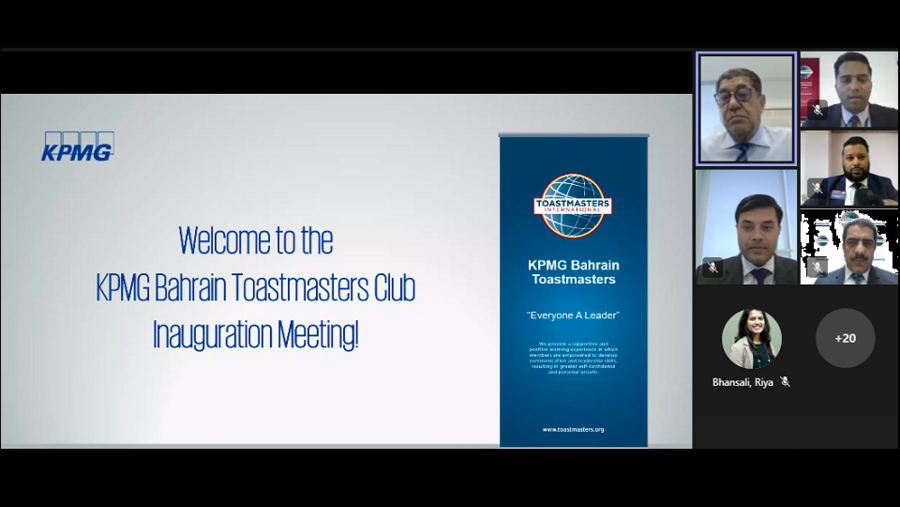 KPMG in Bahrain Toastmasters Club Receives Official Charter From ‘Toastmasters International’ Club