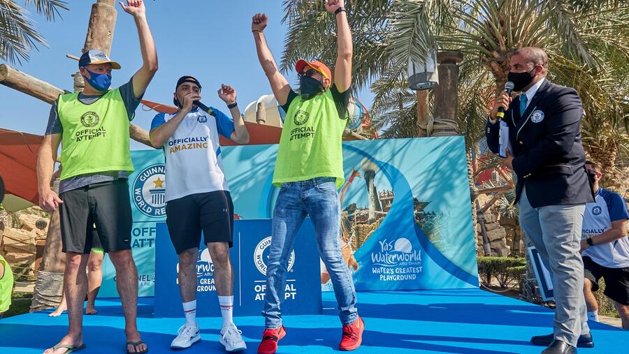 Yas Waterworld Guests Break 6 Guinness World Records