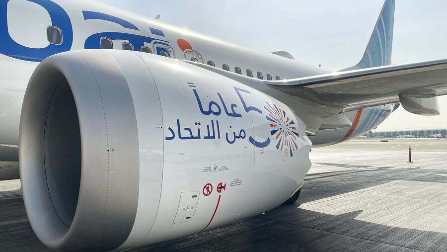 flydubai Participates at the Dubai Airshow With One of Its Boeing 737 Max 8 Aircraft