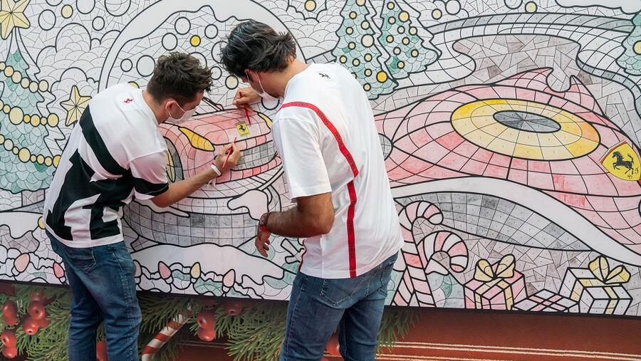 Ferrari World Abu Dhabi Welcomes Formula 1 Drivers Charles Leclerc and Carlos Sainz Jr.
