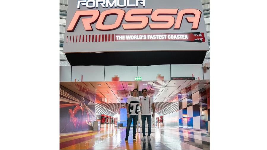 Ferrari World Abu Dhabi Welcomes Formula 1 Drivers Charles Leclerc and Carlos Sainz Jr.