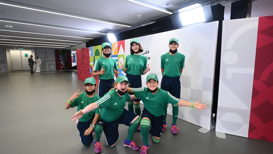 QF Youth Serve as Flag Bearers During the FIFA Arab Cup 2021