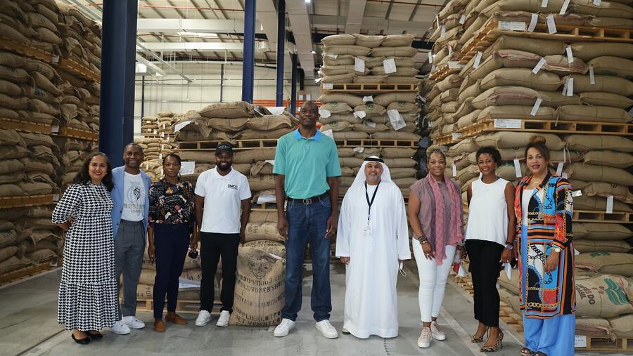 NBA Legend Dikembe Mutombo Visits DMCC Coffee Centre in Dubai To Broaden His Coffee Product Line