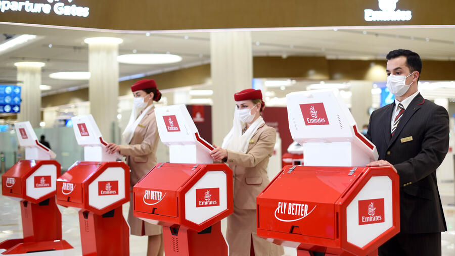 Shorter Waiting Times for Emirates Customers With Unique Mobile Check-in Ports at Terminal 3