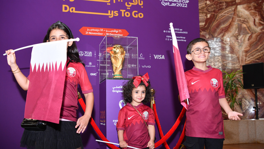 FIFA World Cup Trophy Comes to QF as Aljam’a Celebration of Students Gets Under Way
