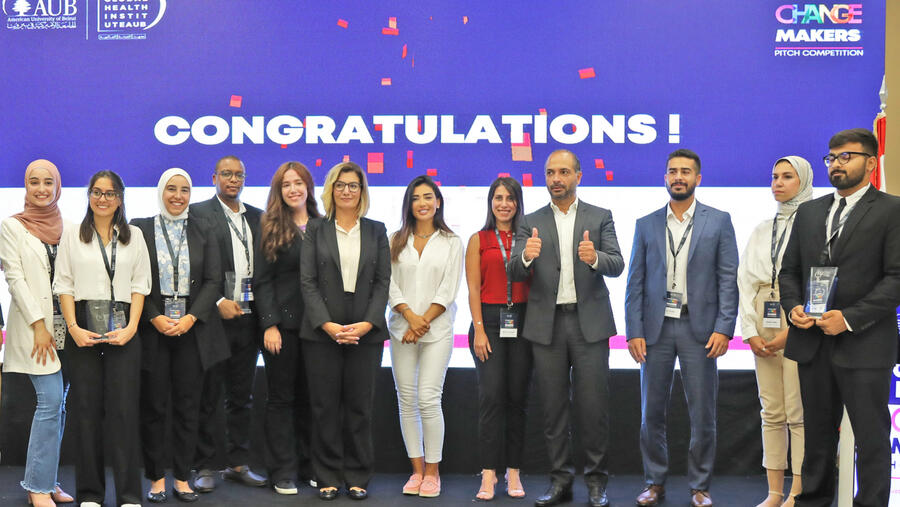 Three winners at AUB GHI’s  Global Health Change Makers pitch competition