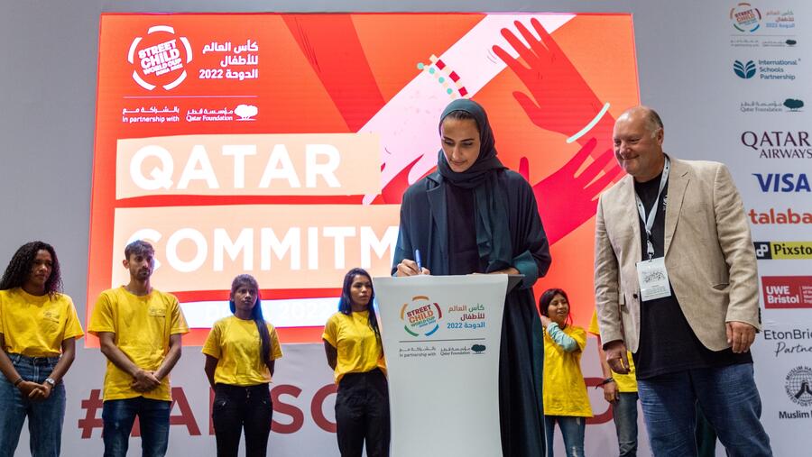 Her Excellency Sheikha Hind Signs “Qatar Commitment”