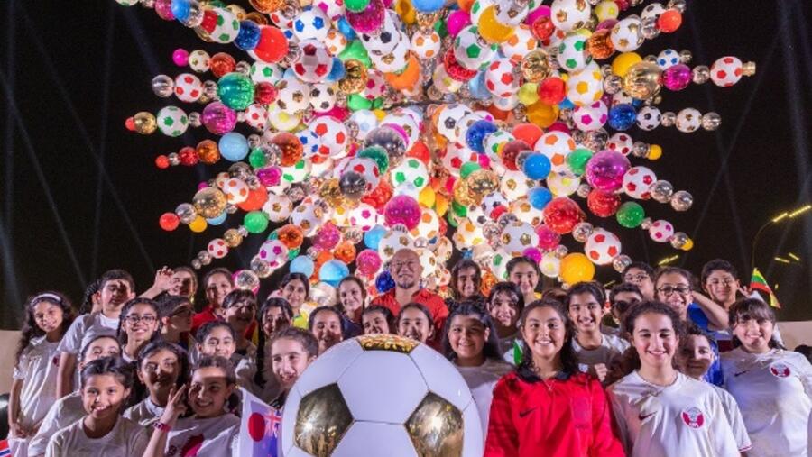 HH Sheikha Moza Attends Inauguration of Art Installation ‘Come Together’ at QF
