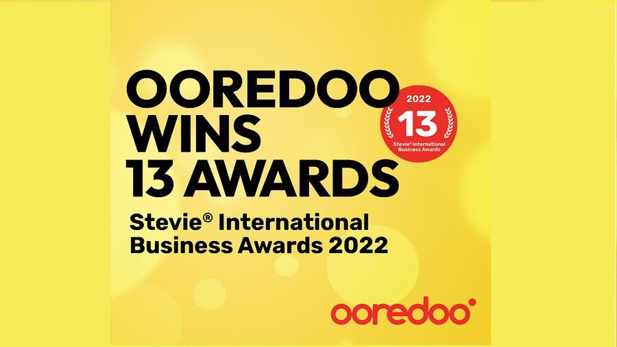 Ooredoo Group Recognised at Premier Business Awards: 13 wins at Stevie International Business Awards 2022
