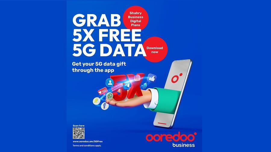Get up to 5 Times Free 5G Data with Ooredoo’s Shahry Business Digital Plans this National Day