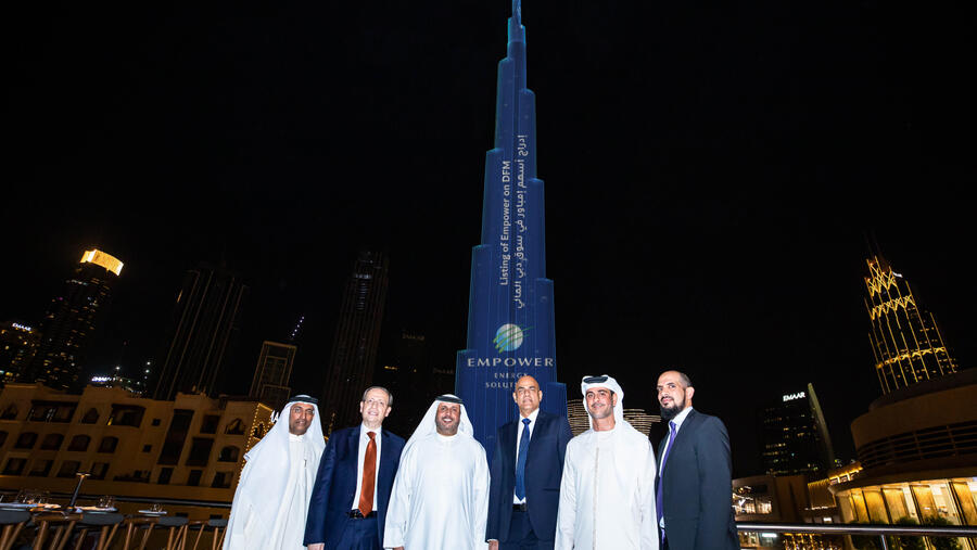 Burj Khalifa celebrates the listing of Empower on the Dubai Financial Market