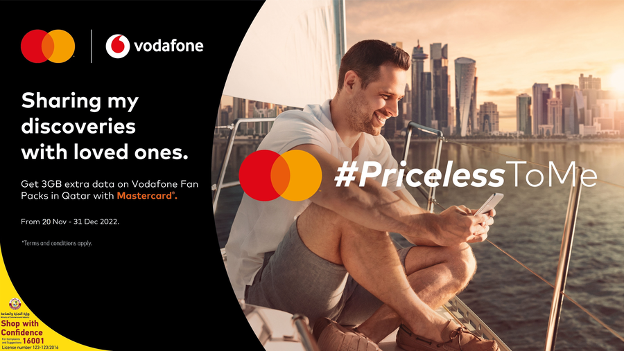 Mastercard and Vodafone keep people connected this travel season:  3GB of free data for guests and residents with Qatar Fan Pack 