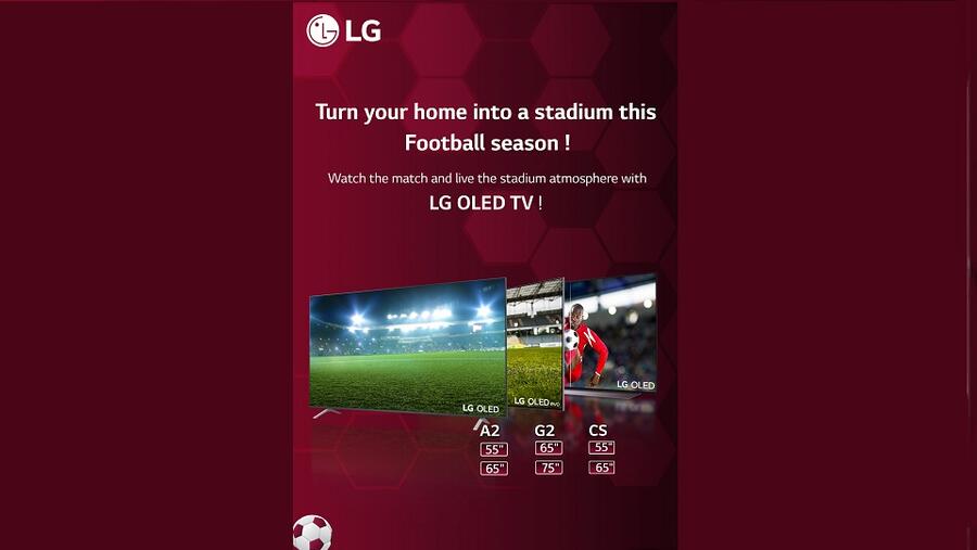 Turn your home into a stadium this football Season with LG OLED TVS