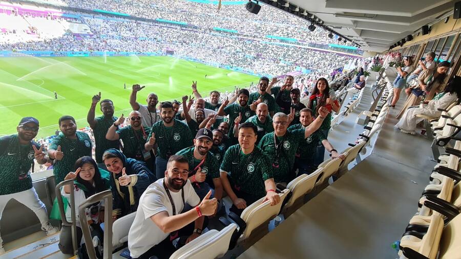 Hyundai Motor Company hosts a Saudi delegation to watch Argentina VS Saudi Arabia match