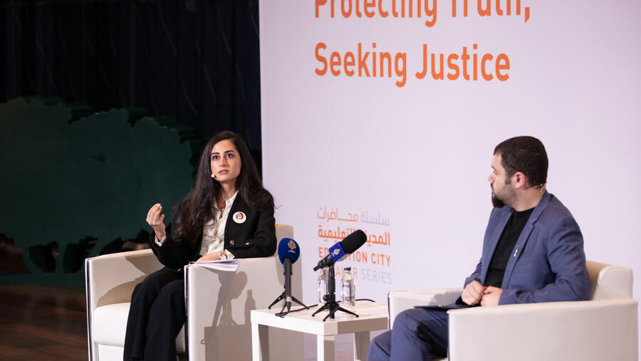 Look through critical eyes to find the truth, palestinian justice campaigner tells QF’s education city speaker series