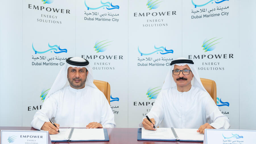 Empower and Dubai Maritime City sign agreement to supply District Cooling services to DMC project with a capacity of more than 63,000 RT. 