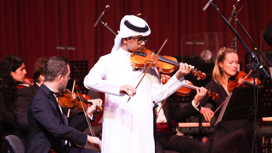 Two Qatar Foundation Members Collaborate on a Musical Evening