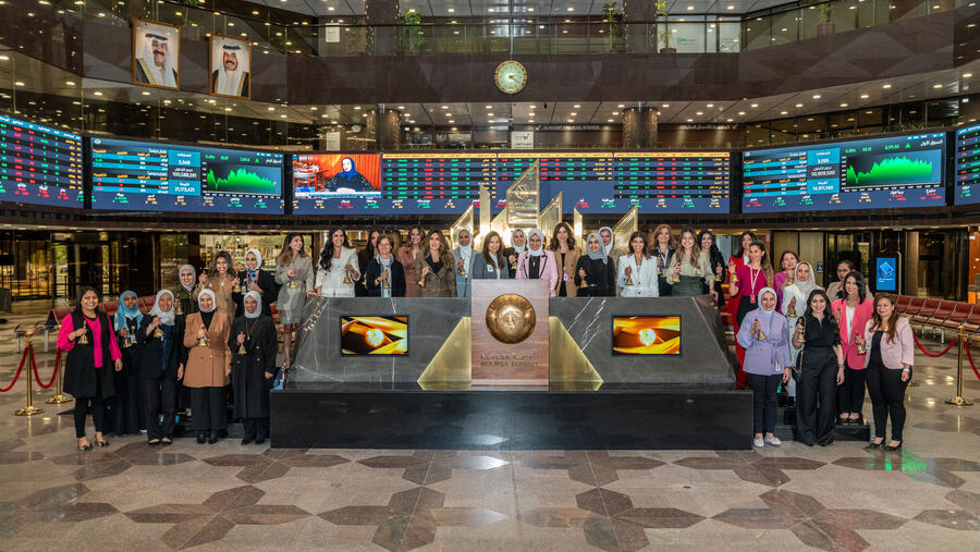 Boursa Kuwait Rings the Bell for Gender Equality for the 6th consecutive year with the Kuwait Clearing Company