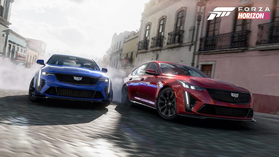 Cadillac CT4-V Blackwing and  CT5-V Blackwing Sedans Debut in ‘Forza Horizon 5’ Available across the Middle East