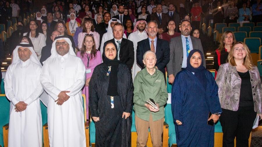 Jane goodall inspires youth at QF school’s sustainability conference