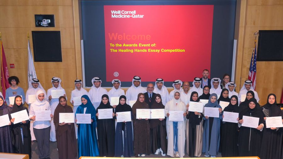 Qatari high school students win WCM-Q healing hands essay contest