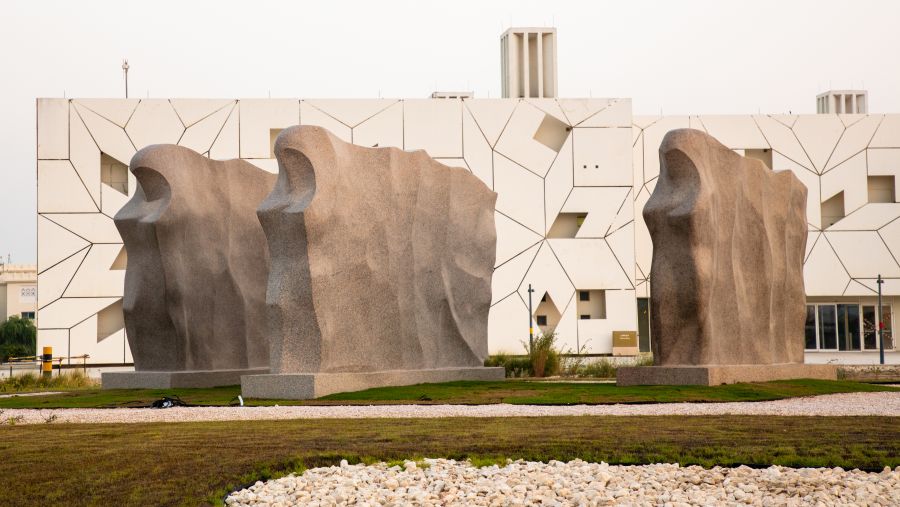QF unveils sculpture by qatari artist