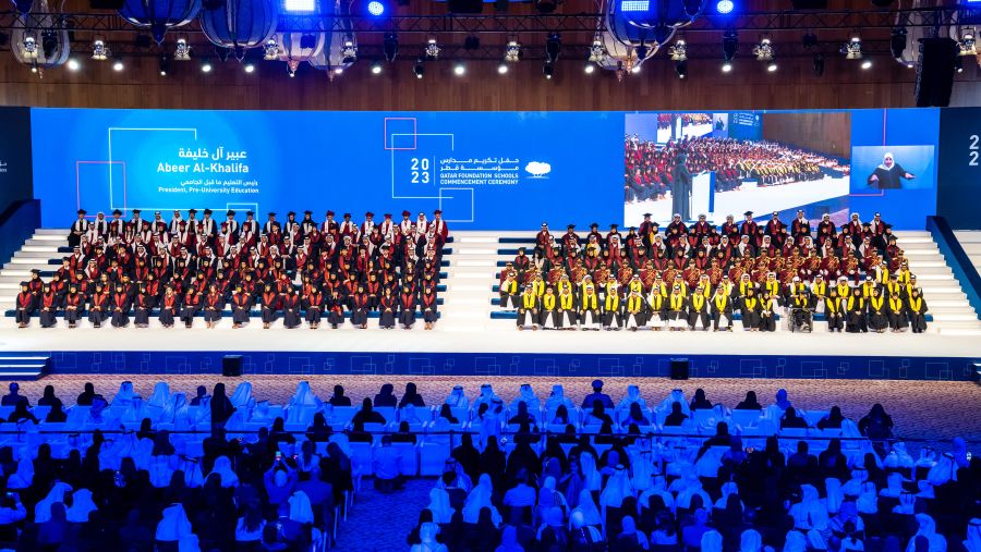 Her highness Sheikha Moza attends first QF schools commencement ceremony