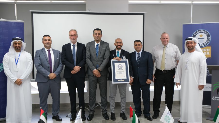 Fine Hygienic Holding Sets Guinness World Records title in Abu Dhabi for Highest Tissue Paper Production Rate in 24-Hour Period 