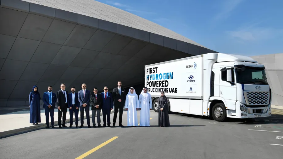 Hyundai Motor And Beeah Group Sign Mou To Test The First Hydrogen Truck In The United Arab Emirates