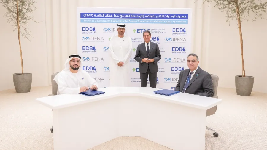 Emirates Development Bank commits AED 1.3 billion finance under IRENA’s Energy Transition Accelerator Financing Platform