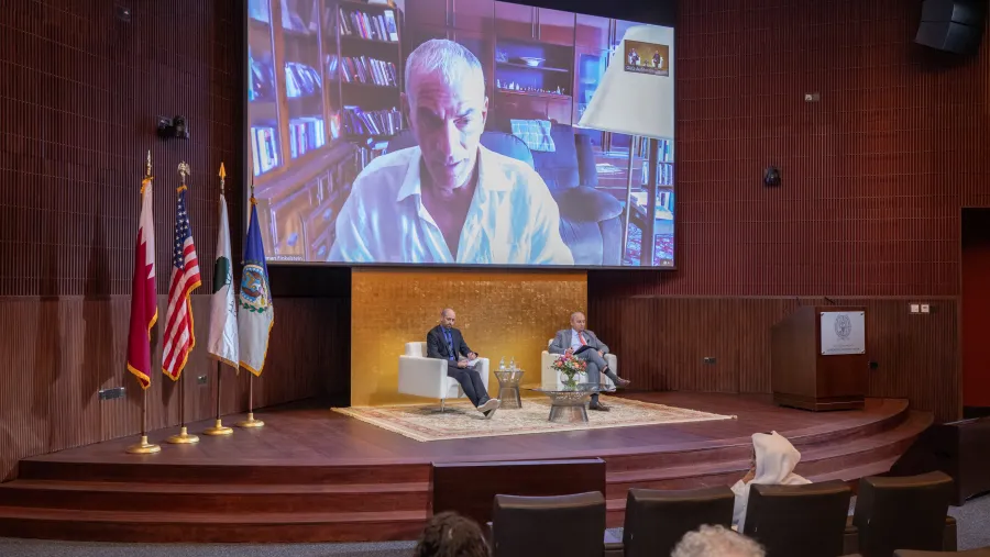 Dr. Norman Finkelstein Draws Crowds to GU-Q for Talk on Gaza after October 7