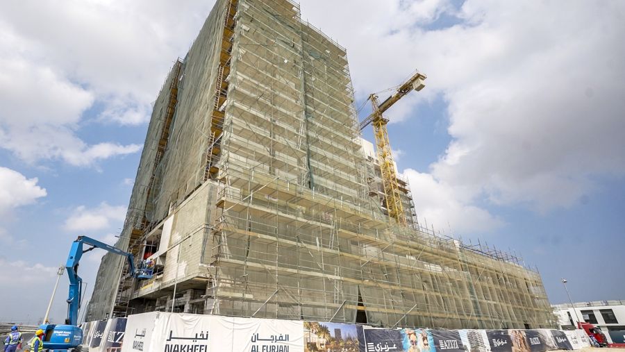 عزيزي للتطوير تعلن إنجاز 76% من أعمال البناء في مشروعها "عنبر" في منطقة الفرجان