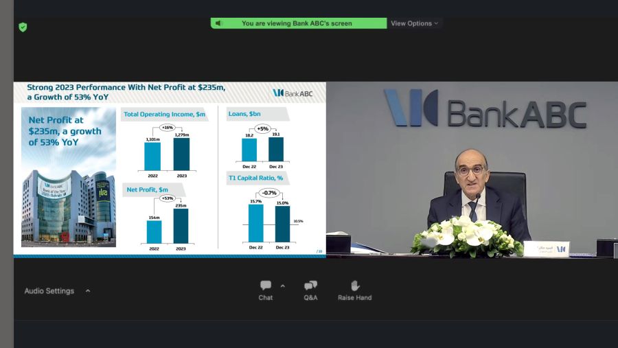 الجمعية العامة العادية وغير العادية لبنك ABC توافق على توزيع أرباح نقدية بقيمة 70 مليون دولار أمريكي من صافي الأرباح، بزيادة بنسبة 50% على أساس سنوي، وتعتمد إصدار أوراق مالية رأسمالية بمبلغ يصل إلى 400 مليون دولار أمريكي 